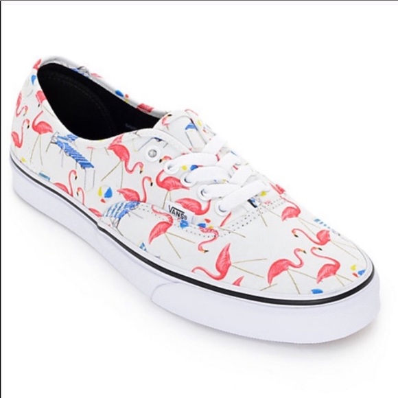 flamingo print vans